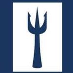 logo of the Triton Food Pantry, which is a blue trident on a white background