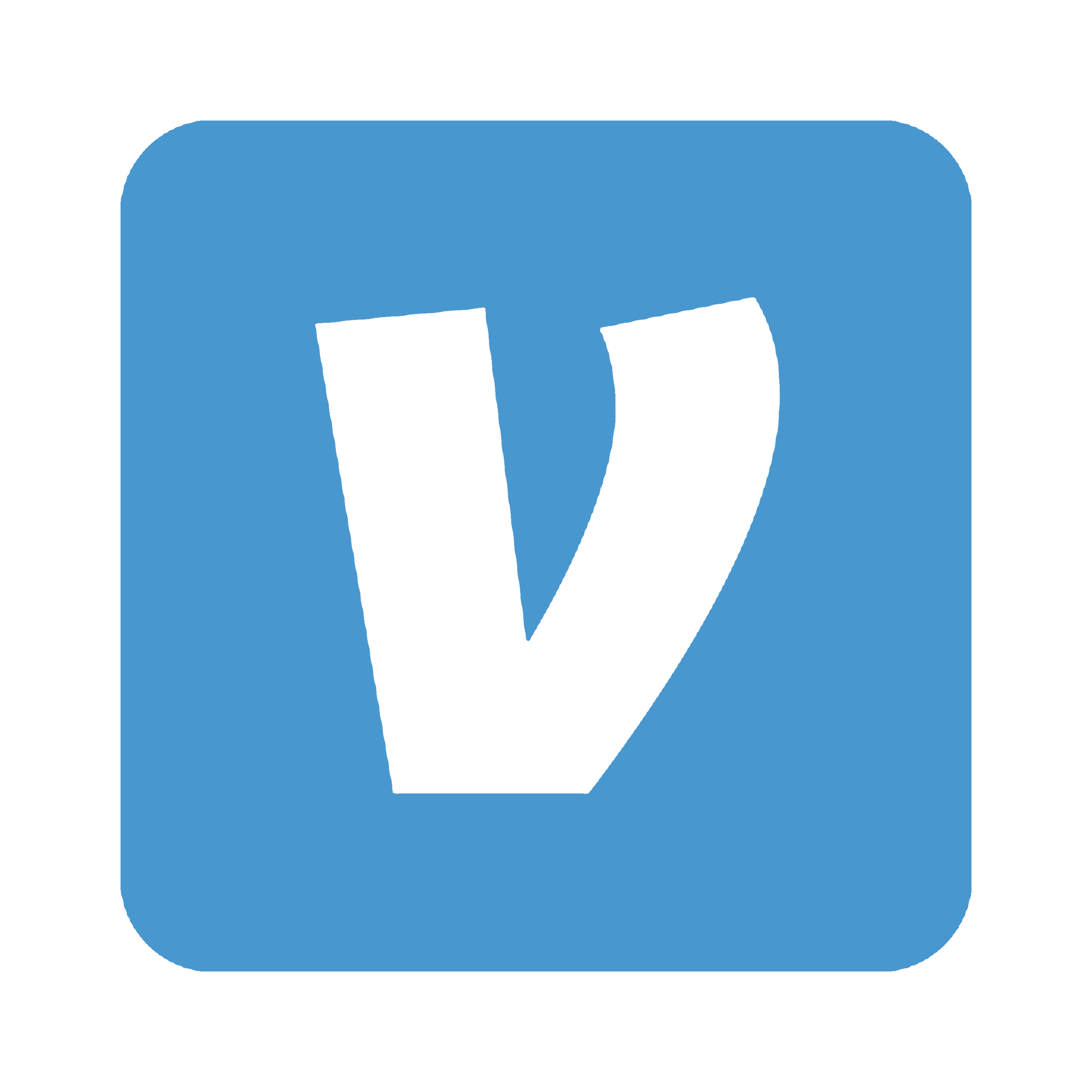 the Venmo logo, which is a V in a rounded square
